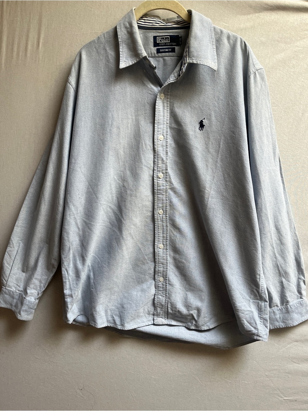 Polo Ralph Lauren Custom Fit 100% Cotton Button-Down Shirt US Men's XL